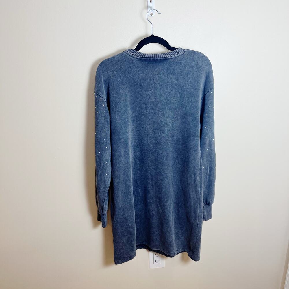 NWT Zara Washed Effect Sweatshirt Dress Size M Gray New‎ 100% Cotton - Picture 12 of 13